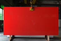 30mm Kalınlık Yapay Mühendislik Kuvars Taş Saf Kırmızı Mutfak Tezgahı Malzemeleri