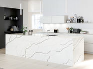 Tasarlanmış Beyaz calacatta kuvars mutfak tezgahı SGS