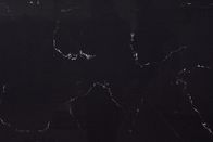 Mermer Görünümlü Siyah Yapay Cararra Kuvars Taş Döşeme Kolay Temizlenir