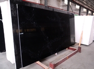 10mm Kalınlık Siyah Yapay Kuvars Taş Duvar Panelleri İnsan Yapımı