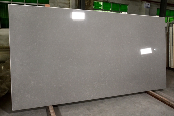 Gri Carrara Kuvars Döşeme Mutfak Tezgahı 3200 * 1600 * 20mm Boyutlu Orijinal