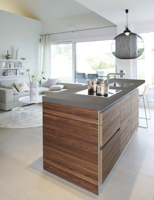 Gri Carrara Kuvars Döşeme Mutfak Tezgahı 3200 * 1600 * 20mm Boyutlu Orijinal