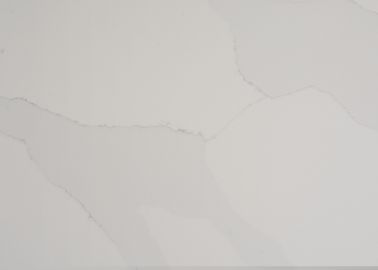 Mermere benzeyen çizilmeye karşı dayanıklı beyaz kuvars tezgahı 6.5 Mohz